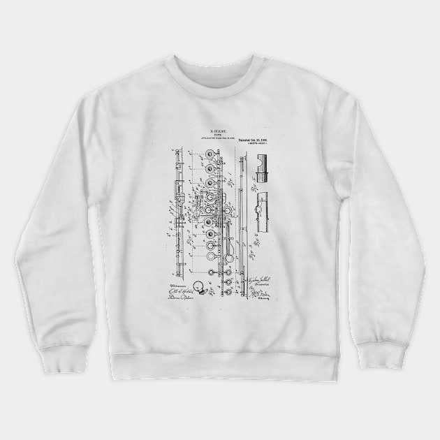 Musical patent drawing Crewneck Sweatshirt by skstring